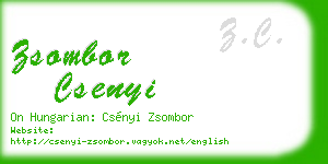 zsombor csenyi business card