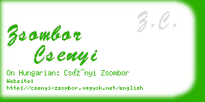 zsombor csenyi business card